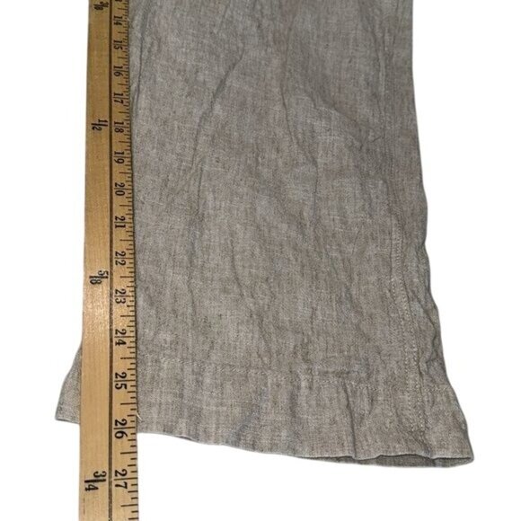 Briggs Womens XXL Beige Linen-Rayon Blend Elastic Waist Pants With Pockets - Picture 10 of 10